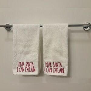 Rae Dunn Christmas Hand Towels Set of Two